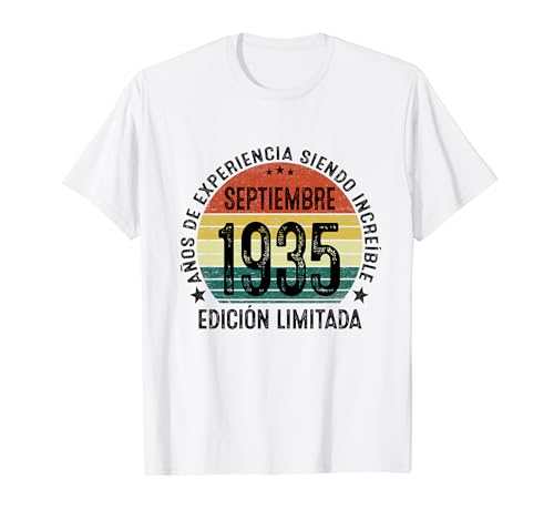 Fabricado En 1935 89 Años Cumpleaños Hombre Septiembre 1935 Camiseta