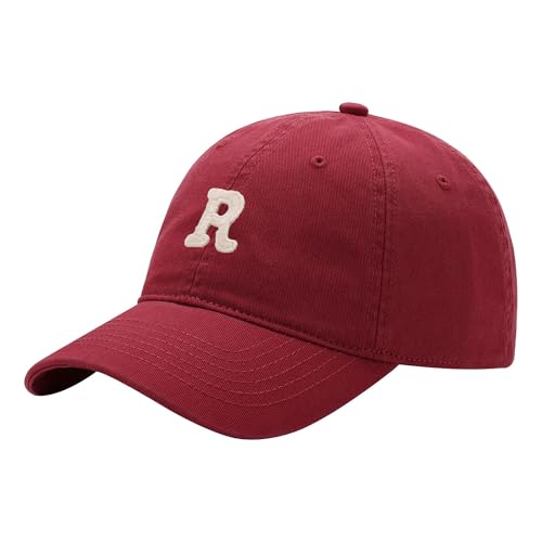 Gorra de béisbol unisex con protección solar, suave, casual, a la moda, ajustable, para hombres y mujeres, gorra de béisbol transpirable, Rojo -, talla única
