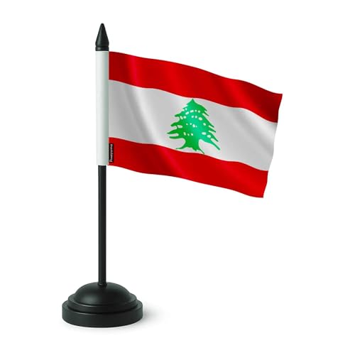 Drapeau de table Liban 14x21cm pour décoration de repas
