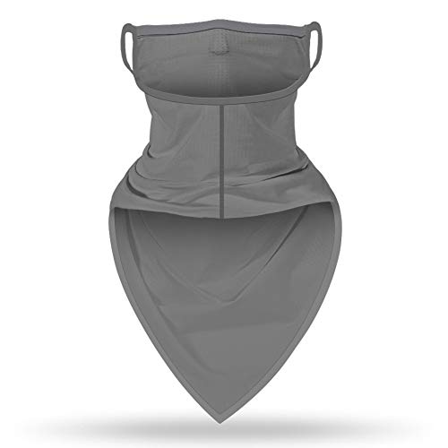 Ear Loops Face Cover Galaxy Bandana Plain Grey Neck Gaiters Multifunctional UV Protection Headband Sunscreen Scarf Outdoor Wind Fishing Sports Balaclava for Unisex Boys Girls Men Women Fashion Scarves