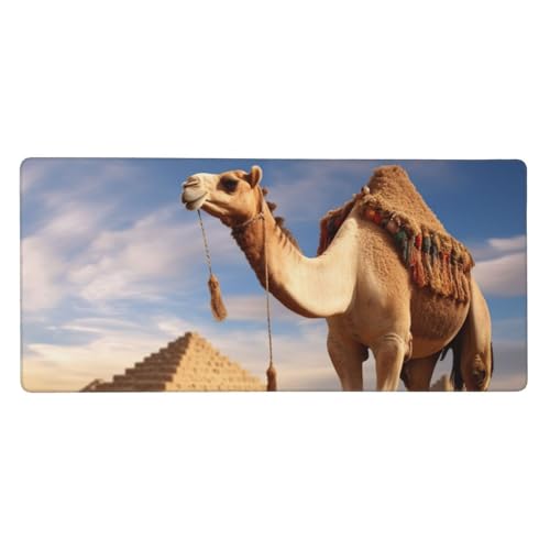 Tapis de souris long 90x40 cm camel pour ordinateur portable et jeu