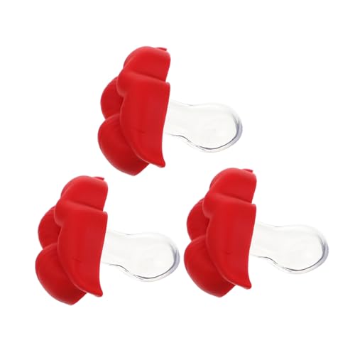 HONMEET 3 piezas Chupetes Divertidos de para Bebés Diseño Labios Rojos Herramienta de Sueño y para Bebés de Accesorio de Seguro y Duradero HONMEET 3 piezas Chupetes Divertidos de para Bebés Diseño Labios Rojos Herramienta de Sueño y para Bebés de Accesorio de Seguro y Duradero