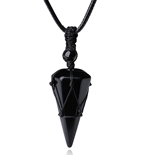 XIANNVXI Black Obsidian Necklace for Men...
