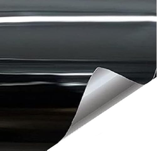 Image of WISDOM Black Glossy Wrap Vinyl Car & Bike Wrap Sheet Vinyl Car Wrap Sheet Roll Film Sticker Decal Sticker (12 inchx56 inch)