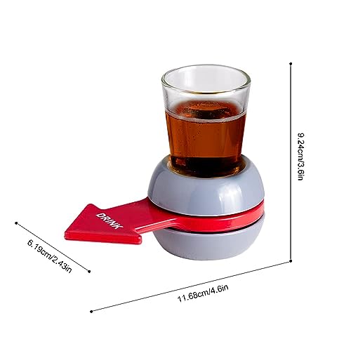 Image of Go Hooked Spin the Shot Drinking Game for Bachelor Party, Friends & Family Nights | Fun with Spinner & Glass | Drinking Roulette Adult Party Supplies