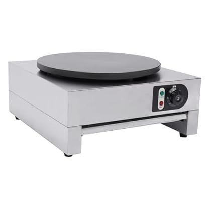 3KW Crepes Maker Crepesplatte Crepesmaker Crepes Crepeseisen Crepesgerät Crepe,Einstellbare Temperatur 50-300 ℃ mit Holzschaufel, 40cm – Bild 4