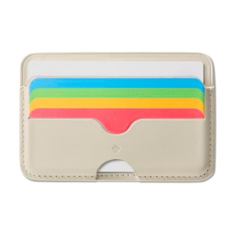 Caseology Folder Pop [Built-in Magnet Non-Slip Silicone pad] Vegan Leather Wallet Magnetic Card Holder Sleeve Compatible with Magsafe for iPhone 16, 15, 14, 13, 12 Series - Rainbow Cover