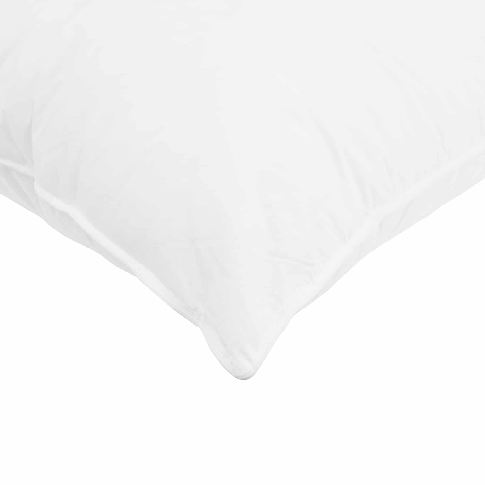 Bettwäsche Set mit Kissen 2-teilig Weiß Bambus Baumwolle Bezug Füllung 137 x 200 cm Decke 60 x 70 cm Steppdesign für Schlafzimmer und Gästezimmer