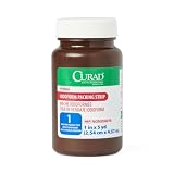 CURAD Sterile Iodoform Gauze Packing Strips, 1' x 5 yds., Wound Care Essentials
