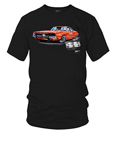 Wicked Metal - Dukes Charger Hold On t-Shirt, Dukes of Hazzard Style t-Shirt Black