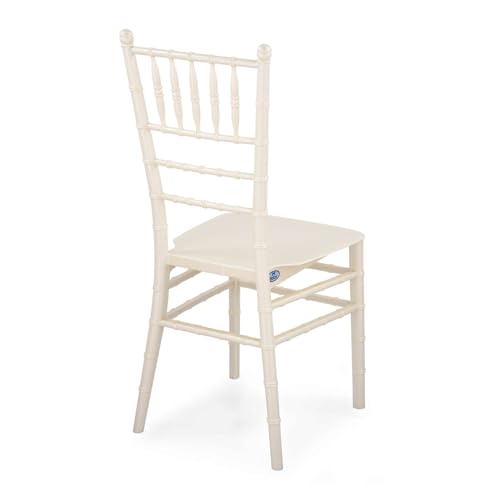Image of Nilkamal Bliss Plastic Chair | Set of 4 | Royal Look with Balanced Posture Support | for Living Room, Dining Room, Garden, Cafes, Balconies, Weddings & Events | Steel Pearl White