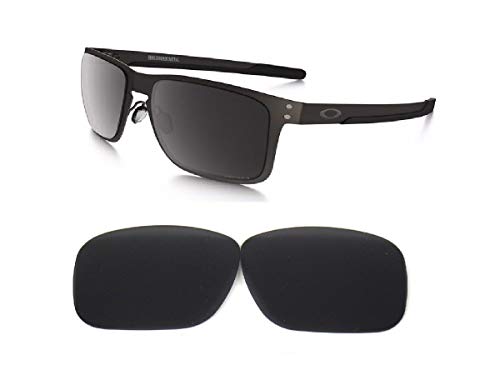 Galaxy Replacement lenses For Oakley Metal Holbrook OO4123 Only (Not Regular Holbrook) Polarized Black 100% UVAB