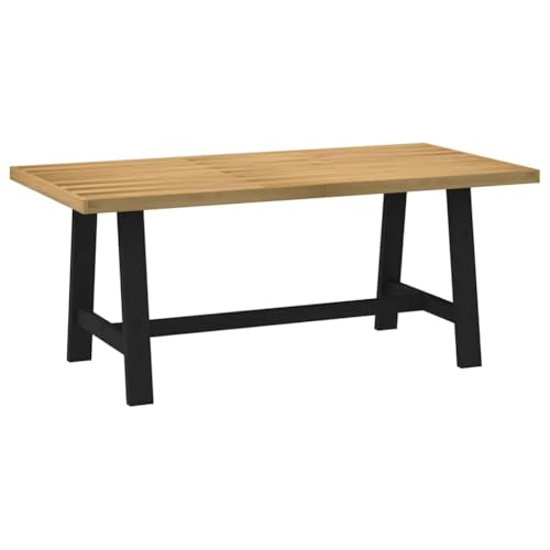 vidaXL Table à Manger NOAIN Pieds en Forme de A 180x90x75cm Massif pin, Table de Salle à Manger, Table de dîner, Table de Restaurant, Table de Cuisine