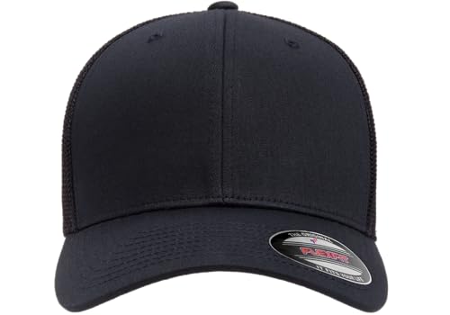 Image of Flexfit Unisex Mesh Fitted 2-Tone Trucker Hat, One Size