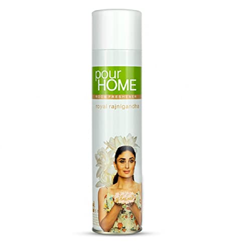 Image of POUR HOME Royal Rajni Gandha Room Air Freshener Spray - 220ML | Long-Lasting Fragrance - Reduces Odours - Suitable for Home & Office