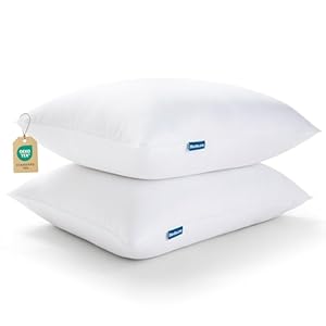 Bedsure Pillows Queen Size Set of 2 – Soft Bed Pillows for Sleeping 2 Pack, Fluffy and Supportive, Hotel Quality, Original Down Alternative Filling for Side, Back Sleepers