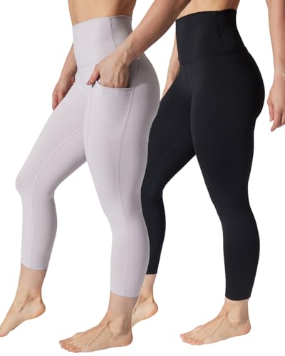 90 Degree by Reflex High-Waist Capri Leggings with Pocket