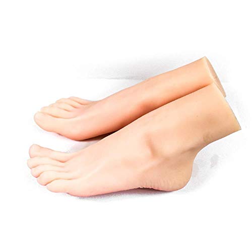 Torso 1 paar silicone vrouwelijke mannequin weergave kunst schetsen voet sandalen schoenwerk sok 0403 - Afbeelding 8
