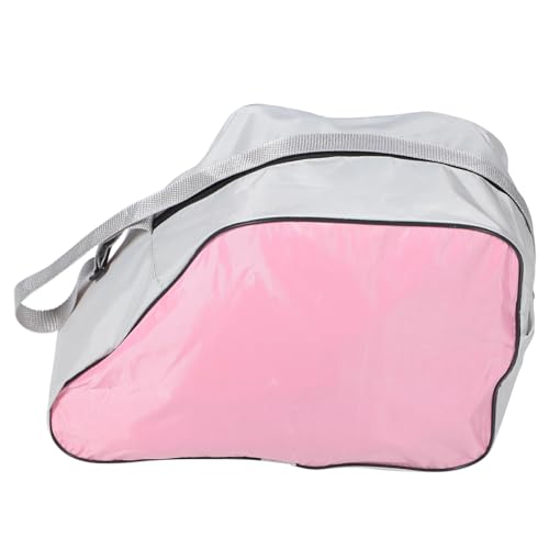 balacoo Durable Skating Bag with Adjustable Shoulder Strap Heavy Duty Oxford Tote for Roller Skates Pink Carrying Bag for Skating Shoes Capacity Design for Convenience