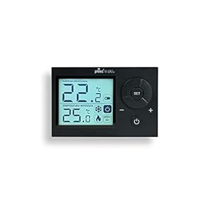 Plikc Ski 2 Digitales Raumthermostat Schwarz