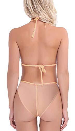 Image of Xs and Os Women Bikini Fishnet Bra Panty Lingerie Set Combo