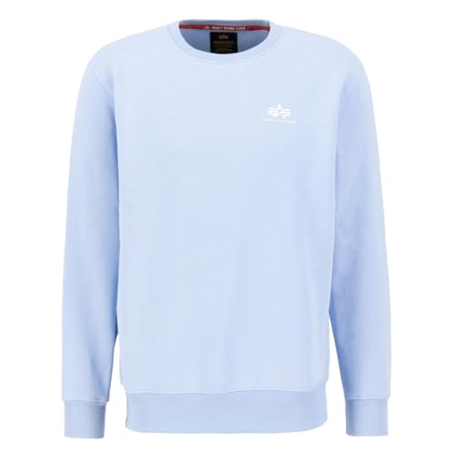Alpha Industries Basic Sweater Small Logo Sweatshirt für Herren Light Blue – Ansicht 1