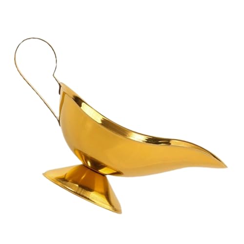 Salsiera in Acciaio Inossidabile Addensata Barattolo per Salsa e Condimenti Multiuso Elegante Gravy Boat Oro per Casa e Ristorante Dispenser per Salse di Bistecca Pepe e Insalata