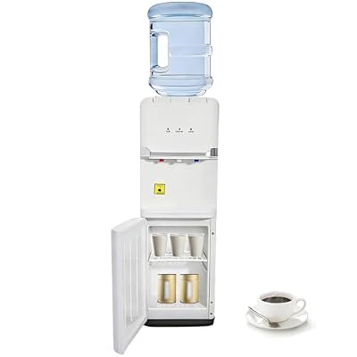 Top-Loading Water Cooler Dispenser with Hot & Cold Water - for 3- and 5-Gallon Bottles,550W Fast Heating & 75W Cooling,Child Safety Lock,Spill-Free Loading, for Home & Office Use