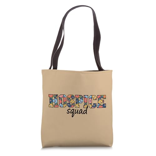 Nurse Hospice Nurse Squad Floral Hospice Aide Palliative Car Tote Bag