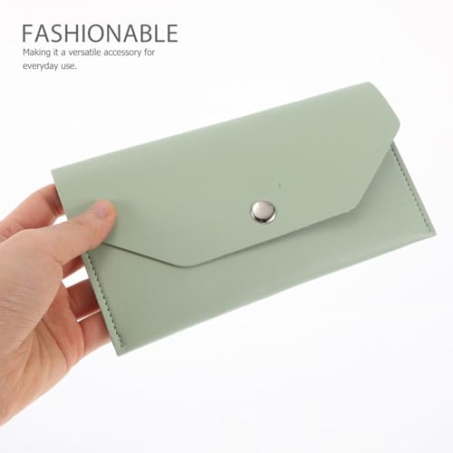 LIFKOME Long Pu Leather Wallet for Women Soft Cash and Card Pouch Compact Envelope for Coins and Bills Portable Design for Everyday Use and Travel Color3