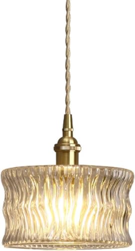 Lámpara Colgante de Cristal Retro, lámpara Colgante de Cristal Tallado en latón, lámpara Colgante Minimalista, iluminación para Dormitorio, mesita de Noche, Pasillo, balcón, Bar, l