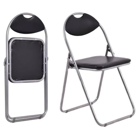 COSTWAY Folding Chairs with Comfortable Sponge Seat Cover