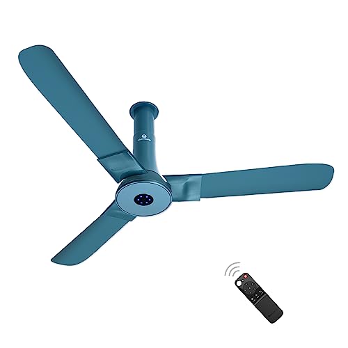 Image of atomberg Studio+ 1200mm BLDC Ceiling Fan with Remote Control | BEE 5 star Rated Energy Efficient Ceiling Fan | High Air Delivery with LED Indicators | 2+1 Year Warranty (Aegean Blue)