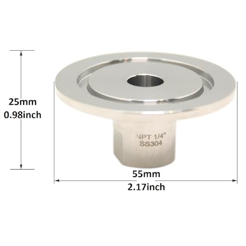 Image of SS304 KF40 NPT Female Adaptor thread 1 /4 inch NW40 KF Female coupling ISO-KF40 X FNPT 1 /4 inch