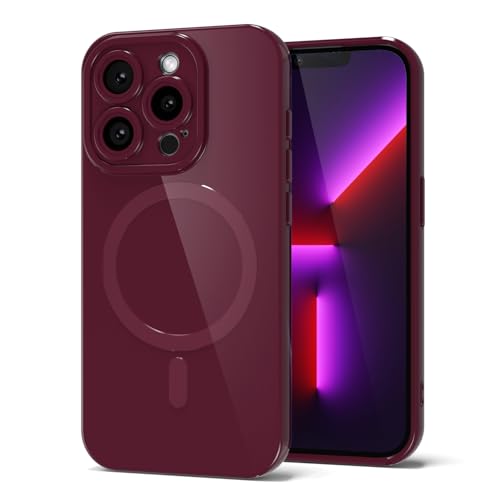 Coque silicone iPhone 13 Pro bordeaux cadeau mignon pour fille