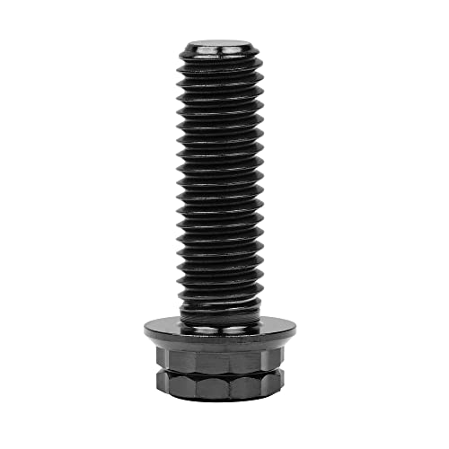 Image of Titanium Flange 12 Point Head M8 x15 20 25 30 35 40 45 50 55 60 65mm Screw Bolt Pack of 4 (M8x25mm, Black)