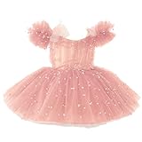 Material de alta calidad: nuestro lujoso vestido de perlas para el primer cumpleaños de niña es perfecto para el día especial de tu pequeño ángel. Fabricado con materiales de la más alta calidad, este elegante vestido de perlas para niña presenta una delicada falda de tul y un encantador lazo, todo en un impresionante color y modelo variable para bebé.