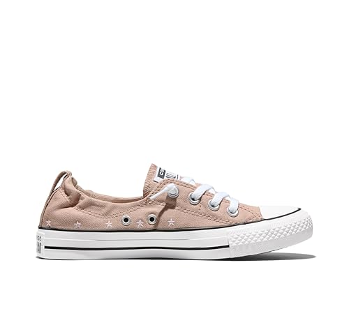 Converse Women Chuck Taylor All Star Shoreline Embroidered Stars Slip, Dried Earth/New Found Bloom, 8