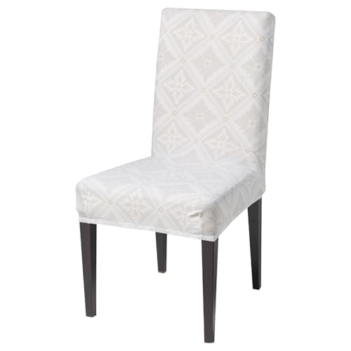 Image of House of Quirk Elastic Chair Cover Stretch Removable Washable Short Dining Chair Cover Protector Seat Slipcover (Pack of 1, Desert Ikat)