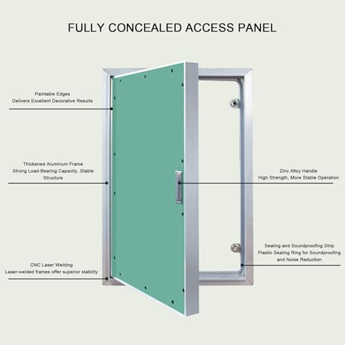 Panel de acceso de placas de yeso para ocultar cables y tuberías de forma estética 4