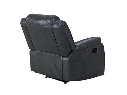 Image of Abode Homez Leatherette Fabric Manual Recliner | 1 Seater Sofa | Single Sofa Recliner | 1 Seater Chair Sofa | 1 Year Warranty (Finish Color - Grey)