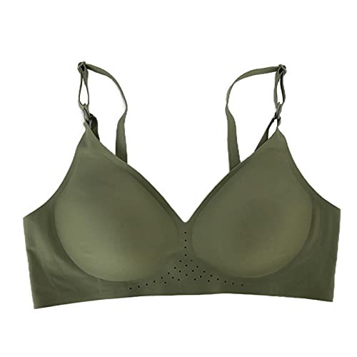 B18JPsF BH Soutien-Gorge d'allaitement sans Fil Allaitement Maternel Respirant Soutien-Gorge de Sommeil de maternité Débardeurs pour Summmer(XL-Vert) Cover