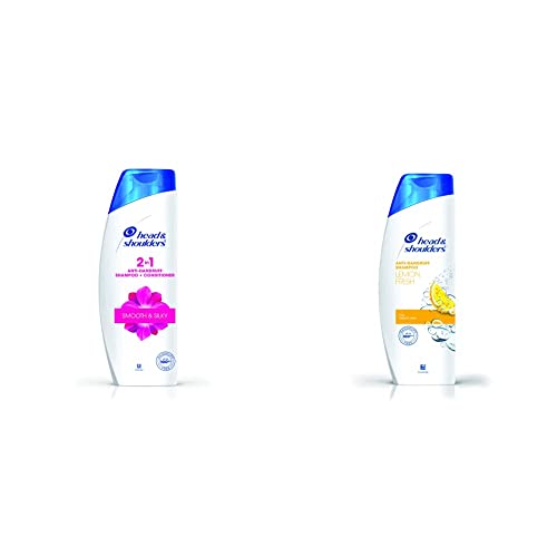 Image of Head & Shoulders Smooth and Silky 2-in-1 Shampoo + Conditioner, 340ml And Head & Shoulders Lemon Fresh Anti Dandruff Shampoo, 340ml