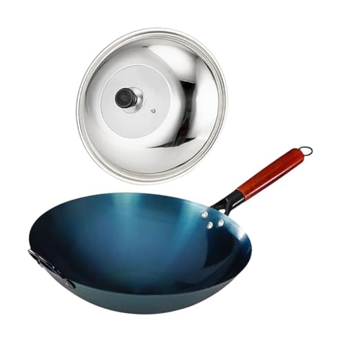 Wok de Hierro Fundido 30 cm con Mango de Madera miniatura 2