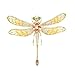 Broche Accessoires de Mode Dames Dames élégant émail cubique Zircon Zircon de Libellule Broche Insecte Broche de Banquet Femme Broche (Color : Yellow)