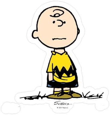 CafePress Charlie Brown Small Die Cut Sticker, 3"x4" Matte Finish