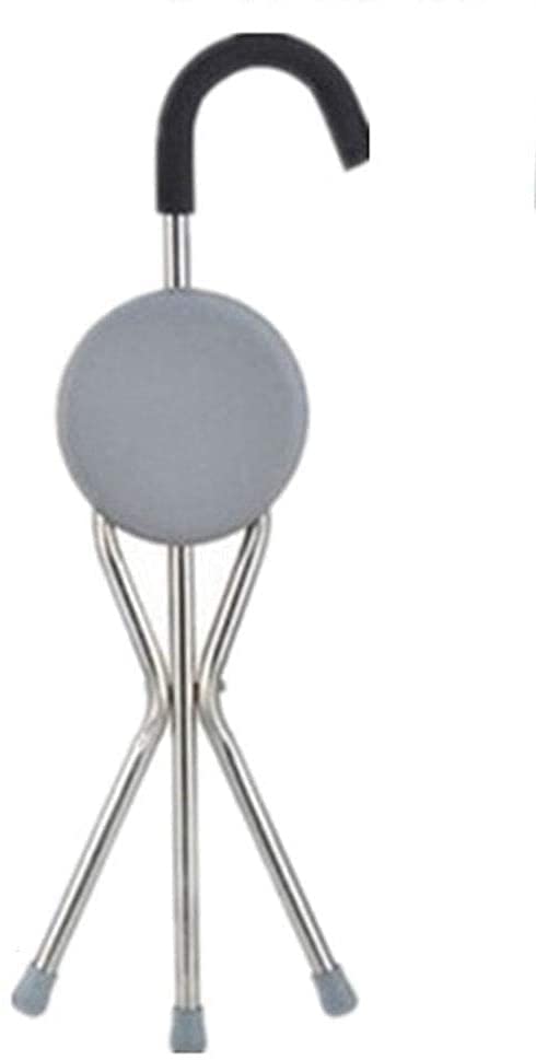 Canne de marche avec tabouret pliable pour balades et randonnées