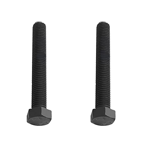 Image of Aicosineg M14 x 100mm Carbon Steel Grade 8.8 External Hex Head Screw Bolts Metric Thread Hexagon Bolts Fastener, 4.30''x0.83''x0.83''(Lx W x H) for Hardware Furniture Machinery Black 2pcs