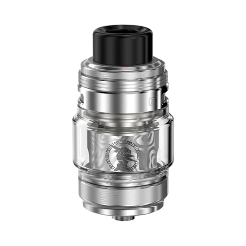 For Geekvape Z Fli Tank 2 Atomizador 5,5 ML (Plata Fría) Z Coil 0.15 XM/0.4 XM Resistor Acero de Damasco Diseño Flujo de Aire Superior A Prueba de Fugas Vaporizador Original - No Nicotine