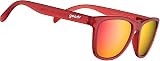 goodr Phoenix At A Bloody Mary Bar Polarized Sunglasses for Men & Women, Medium Sized (OG), Dark Red Translucent Frames with Rose Mirrored Reflective Lens, UV400 Protection, No Slip, No Bounce